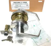 Security Pro Keyed Door Lever Set SP5052DC 26D NIB