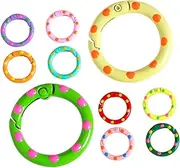 Angoily 10pcs Metal Loose Leaf Binder Rings for Binding Spring Clip Book Rings for Index Cards Flashcards and Planner Organization