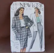 New Look Misses Jacket, Skirt & Pants Sizes 8-18 Uncut Pattern 6332