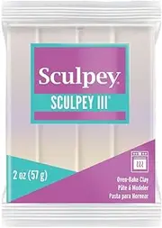 Sculpey III Oven Bake Polymer Clay- 57g - Pearl, S3021101