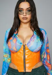 [Poster Grl] Plus Sunset Out Of Element Underbust Corset