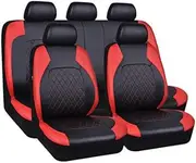 FROON Car Seat Covers Universal Set for Vauxhall Adam/Calibra/Cascada/Monaro/Zafira C Tourer Car Accessories, Black Red