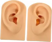 BIUDECO 1Set Silicone Ear Piercing Model Realistic Left Right Ear for Jewelry Display Piercing Practice Ear Cleaning Exercises Durable Silicone Material for Training