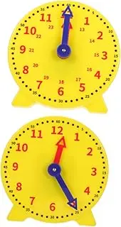 Toyvian 2pcs Learning Clock Clock Tool for Students Interactive Analog Learning Device for Classroom and Home Education