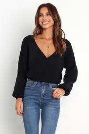 [PUP14] Lucy Knit Sweater - Black XS/S black