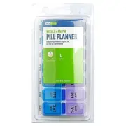Ezy Dose Weekly AM PM Pill Planner Daily Compartment Pop Out Large 1 Ct 6 Pack