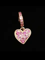 AUTHENTIC Pandora Pave Freehand Heart Dangle Charm 789565C01 NEW