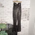 House of Harlow 1960 X Revolve Teri Leopard Sequin Strapless Jumpsuit XL