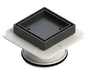 Bermuda Mega Square Tile Insert Floor Waste 100mm Matte Black 11203.25