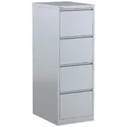 Mercury 4 Drawer Vertical Filing Cabinet Silver