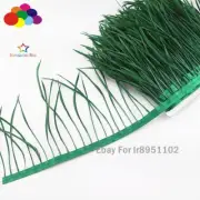 1/5/10 meter Top Quality 15-20 cm Dusty Green Stripped Goose Boits Feathers Trim