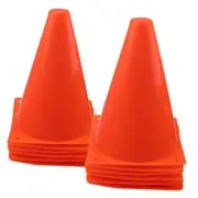 7 Inch Plastic Traffic Cones Sport Training Agility Marker Orange, 12 Pack