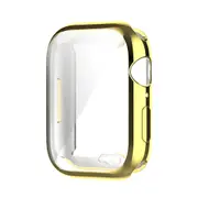 For Apple Watch Series 9, 41-mm Case, PET Film Grippy Cover, Gold