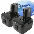 2X Battery for Hitachi EB 1214S, CD 4D, DH 15DV, DS 10DTA, DS 12DV NICD 12V