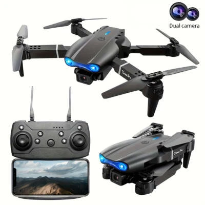 E99 Drone With Dual Camera, Foldable RC Quadcopter Drone, Remote Control Drone T