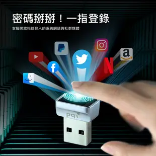 PQI FPS Reader 加密指紋辨識器 USB-A (7.3折)