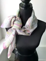 Etro Scarf NWT Colorful Etro Subtle Print Linen Silk Oblong 41 Retail $395