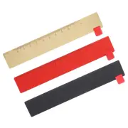 2Pcs Brass Ruler Bookmark, 5.9 Inch Straight Copper Bookmarks,Red,Black