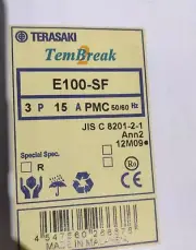 1pcs TERASAKI Circuit Breaker E100-SF 3P 15A