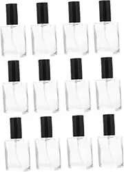 Healeved 12Pcs Portable Perfume Bottles Multi Function Atomizers for Essential Oils Fragrances Travel Friendly Transparent Spray Bottles Practical Stylish Design