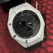 7.75 Carat Moissanite 925 Silver Bust Down Casio G Shock GA2100