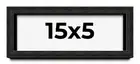 15x5 Shadow Box Black Rustic Barnwood Display Frame | 1.125 Inch Deep | 0.875 I