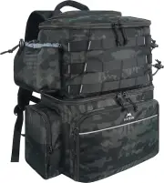 Fishing Tackle Backpack With Cooler Waterproof Rod Holder Large Storage Bag Gear