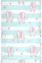 GAIREG Cute Elephants Blue White Stripes Hand Towel Kitchen, 28x18 Bulk Nice Kitchen Towels