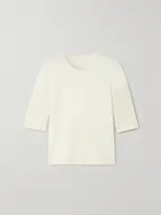 [Chloé] Chloé - Guipure Lace-trimmed Ribbed Wool-blend Top - White - x small x small White