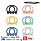 2PCs Piercing Ring Horse Shoe Nose Lip Ear Labret Surgical Steel Body Jewellery