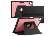 iPad Air 13 2024 (M2 A2898) Auto Sleep Shockproof Case with Pen Holder-Pink