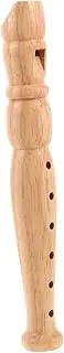 HAMPPLIES 6-hole Wooden Recorder for Boys and Girls Beginner Flute Toy Sturdy Wood Construction Portable Musical Instrument for Music Learning