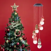 2023 Christmas Gifts For Kids,Adult Outdoor Courtyard Festival Decoration Colorful Fall Resistant Six Snowman Solar Christmas Light String