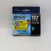 Genuine Epson 127 XL Extra High-Capacity Cyan Ink Cartridge Exp: 01 /2028 Sealed