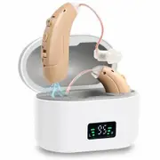 Hearing Amplifiers for Seniors with Noise Cancelling and Volume Control, Rechargeable Hearing Aids for Hearing Loss with Charging Case