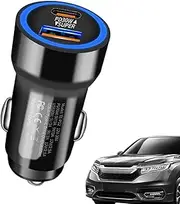 Car Fast Charging Adapter | PD 30W Mobile Phone Charging Block 2-Port Charger - Automobile Fast Charging Adapter for Game Controllers, Tablets, Smartphones, Cameras
