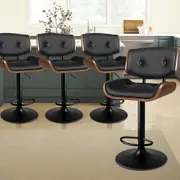 4x ALFORDSON Bar Stools Kitchen Barstool All Black
