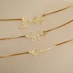 PERSONALISED GOLD NAME NECKLACE WITH BOX CHAIN CUSTOM NAME