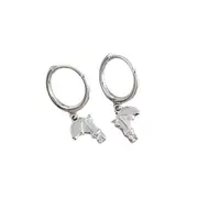 ANYCO Earrings Sterling Silver Luxury Creative Horse Head Tassel Stud For Women Girl Teen Fashion Stylish Accessories Jewelry Gifts