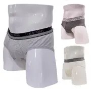 Calvin Klein Men's Briefs Hip 3-Pack Classic Pouch Cotton Stretch Grey White
