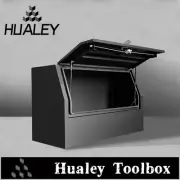 1400x600x850mm Black Aluminium Tool Box - Flat Plate Half Door&Whale Tail Lock