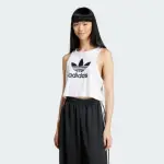 【ADIDAS 愛迪達】LOGO 運動背心(IP0679 女款運動背心 ORIGINALS 挖背背心 白)