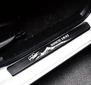 AJLOTMO 4Pcs Car Door Sill Protector Reflective Sticker Decoration Door Entry Guard Sill Scuff Plate Stickers Accessories Compatible with Jeep Wrangler JL JLU & Gladiator JT (White)