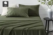 NNEKGE Aesop Stone Wash 100% Cotton Sheet Set (Avocado King)