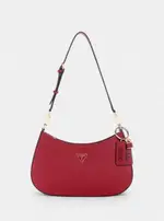 GUESS Red Noelle Top Zip Shoulder Bag