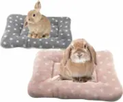 Small Animal Plush Bed, Bunny Bed, for Bunny, Squirrel, Hedgehog, Pink and Gray