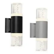 Calgary LED Up/Down Wall Light in Black or Silver