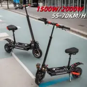 Electric Scooter 40-50KM Range 1500W/2000W 10"/11" Tyre Off-Road E-Bike