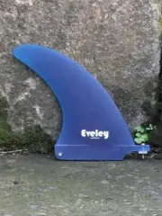 5.8" Classic Center Fin, blue Pro Glass with a machined finish.