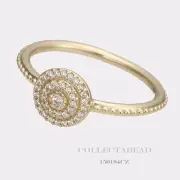 Authentic Pandora 14K Gold Radiant Elegance CZ Ring Size 52 (6) 150184CZ-52